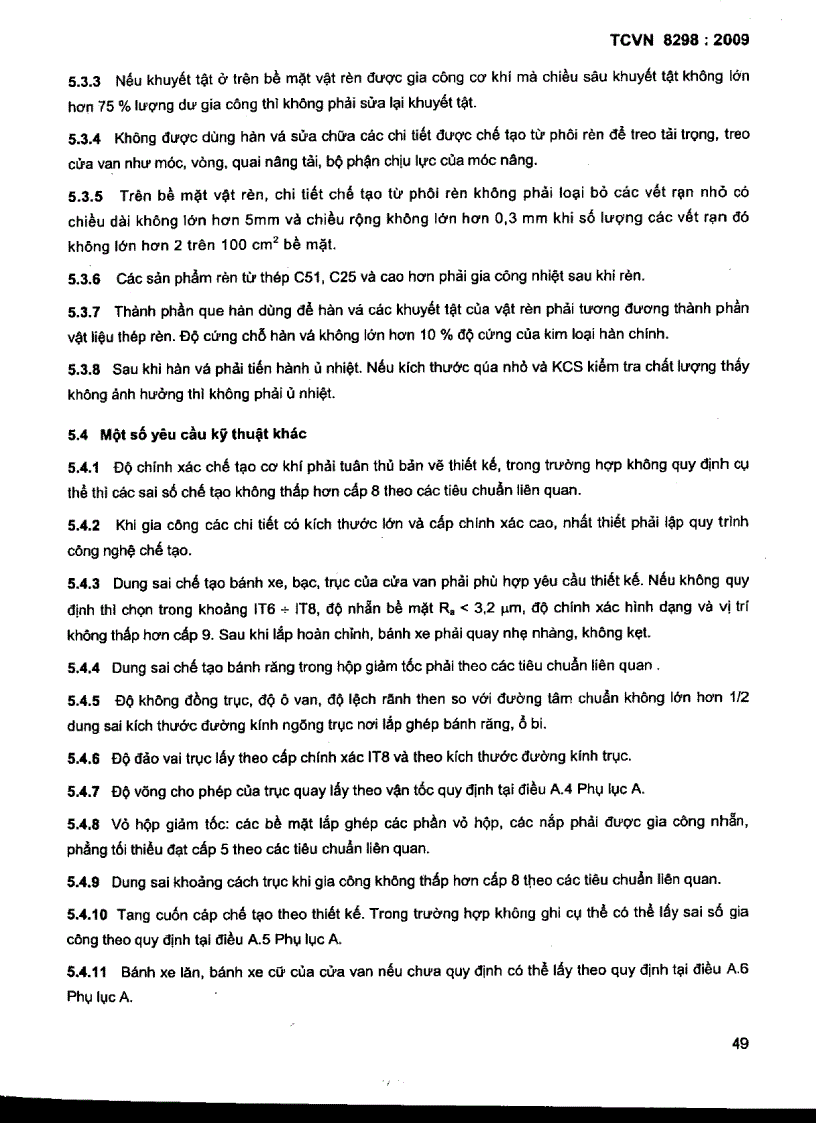 image for page TCVN 8298 2009 Công trình thủy lợi thiết bị cơ khí kết cấu thép