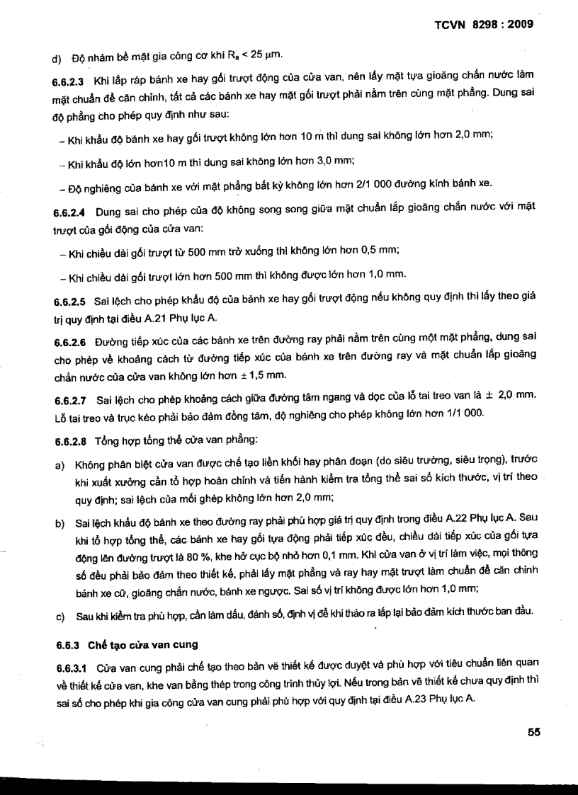 image for page TCVN 8298 2009 Công trình thủy lợi thiết bị cơ khí kết cấu thép