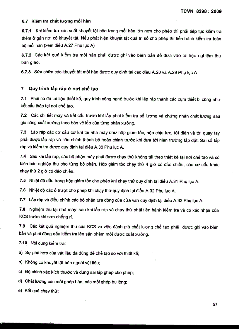 image for page TCVN 8298 2009 Công trình thủy lợi thiết bị cơ khí kết cấu thép