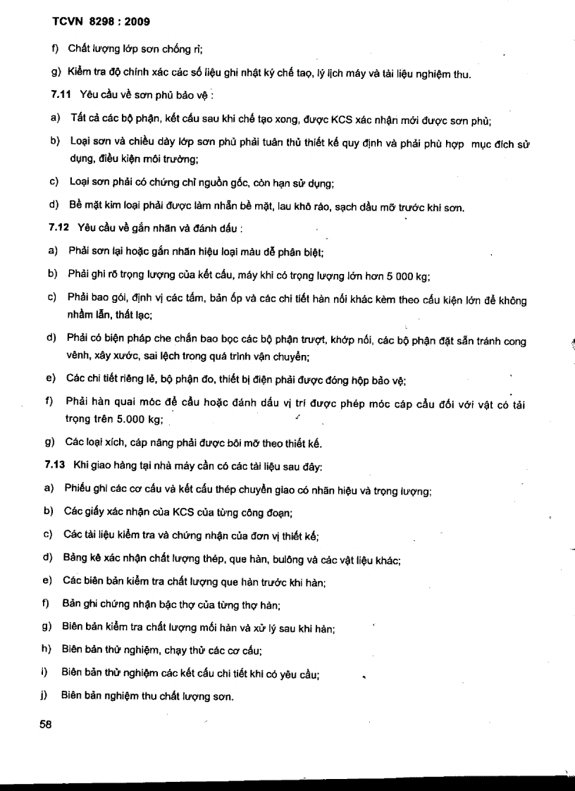 image for page TCVN 8298 2009 Công trình thủy lợi thiết bị cơ khí kết cấu thép