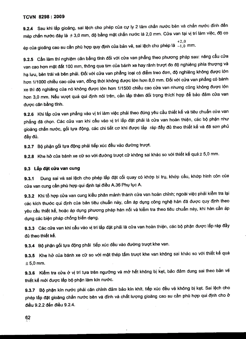 image for page TCVN 8298 2009 Công trình thủy lợi thiết bị cơ khí kết cấu thép