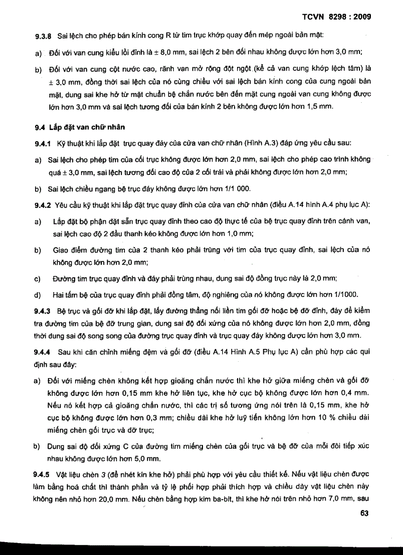 image for page TCVN 8298 2009 Công trình thủy lợi thiết bị cơ khí kết cấu thép