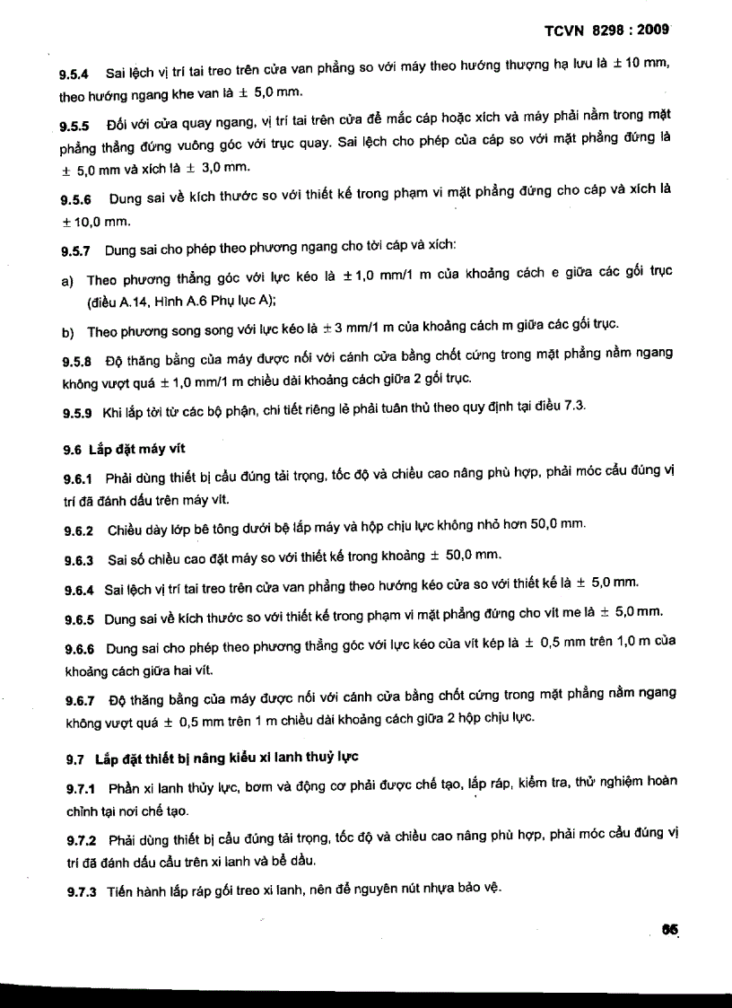 image for page TCVN 8298 2009 Công trình thủy lợi thiết bị cơ khí kết cấu thép