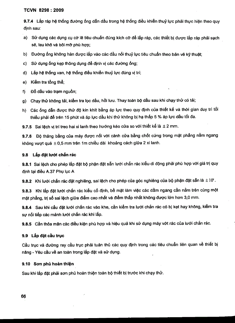 image for page TCVN 8298 2009 Công trình thủy lợi thiết bị cơ khí kết cấu thép