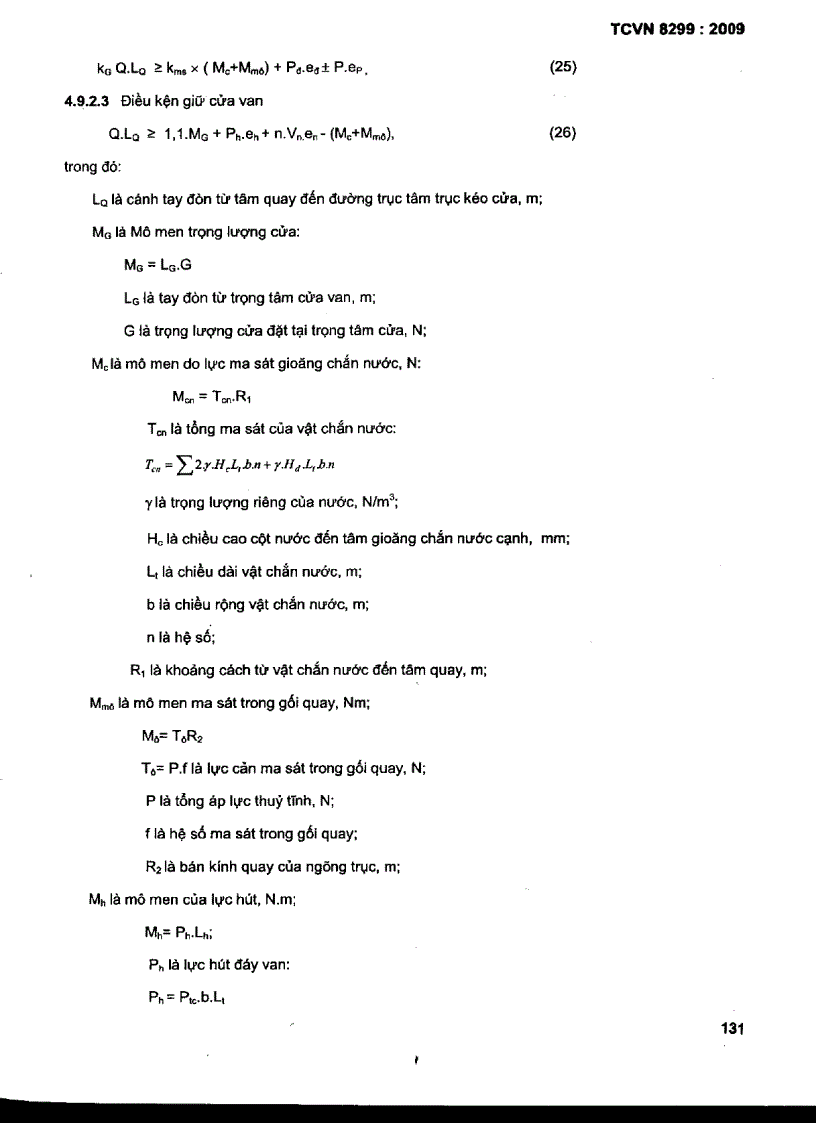 image for page TCVN 8299 2009 Công trình thủy lợi thiết kế cửa van khe van thép