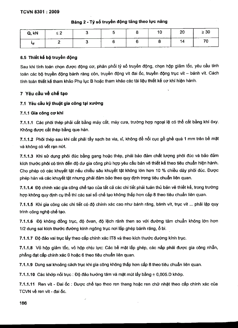 image for page TCVN 8301 2009 Công trình thủy lợi Máy đóng mở kiểu vít thiết kế chế tạo lắp đặt nghiệm thu
