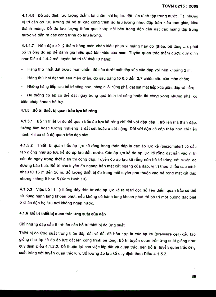 image for page TCVN 8215 2009 Công trình thủy lợi các quy định chủ yếu về thiết kế bố trí thiết bị quan trắc cụm công trình đầu mối