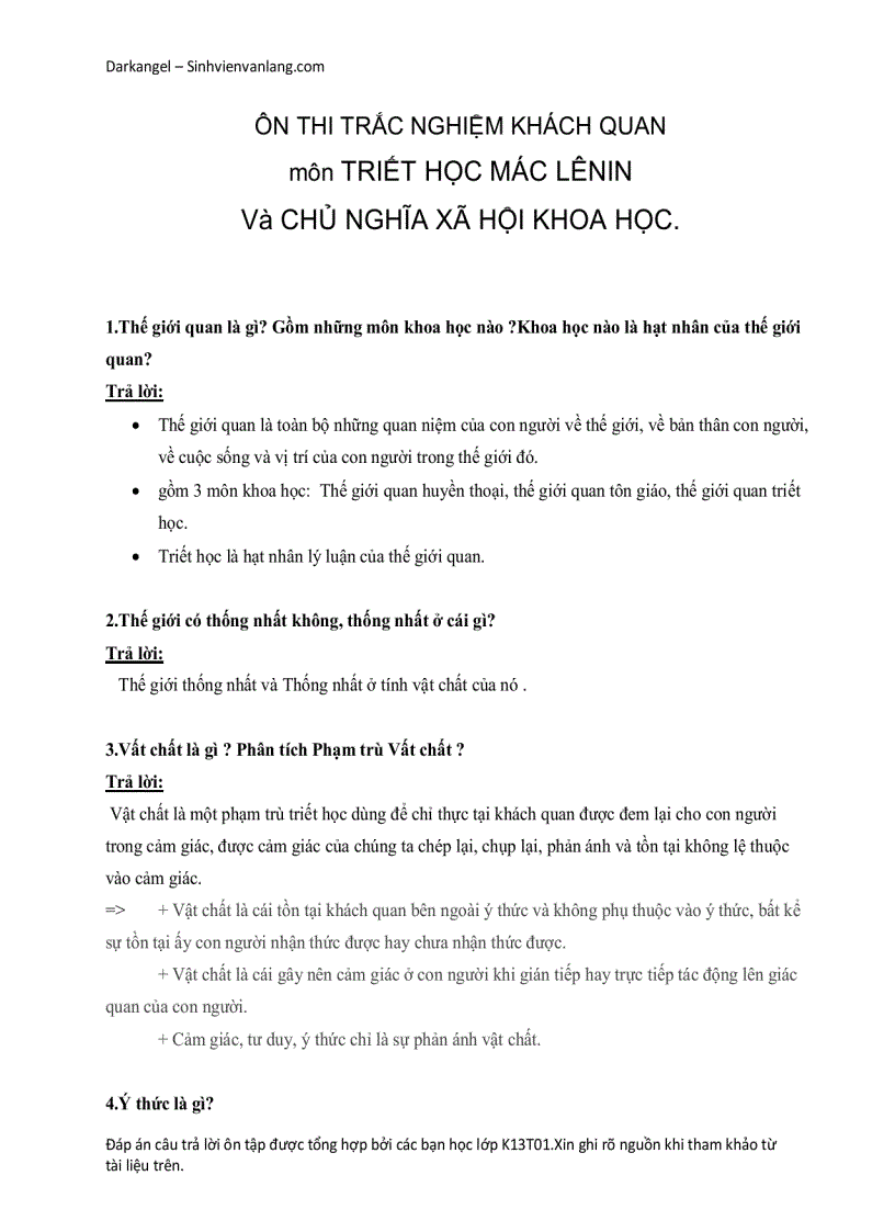 image for page Đề Cương ôn tập triết học Mac Lênin