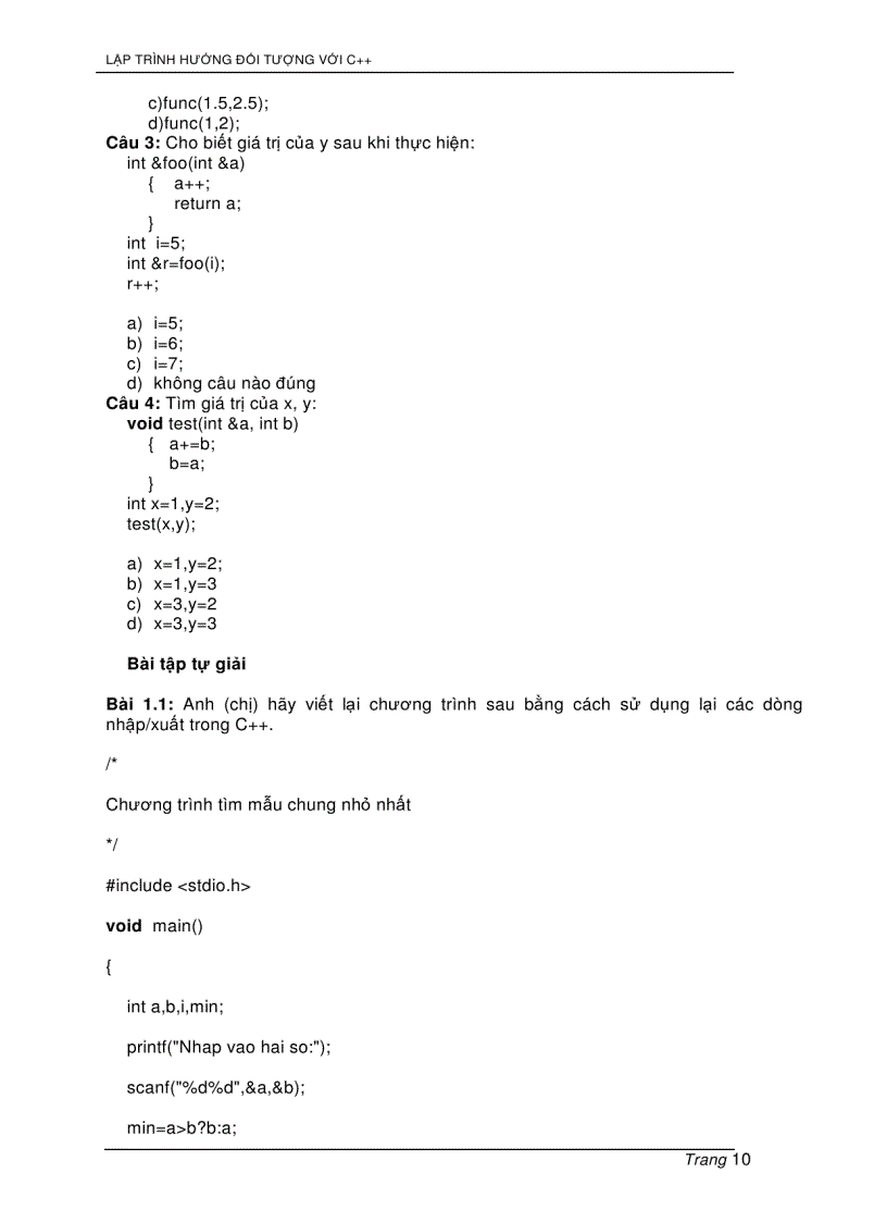 image for page Lập trình hướng đối tượng với C