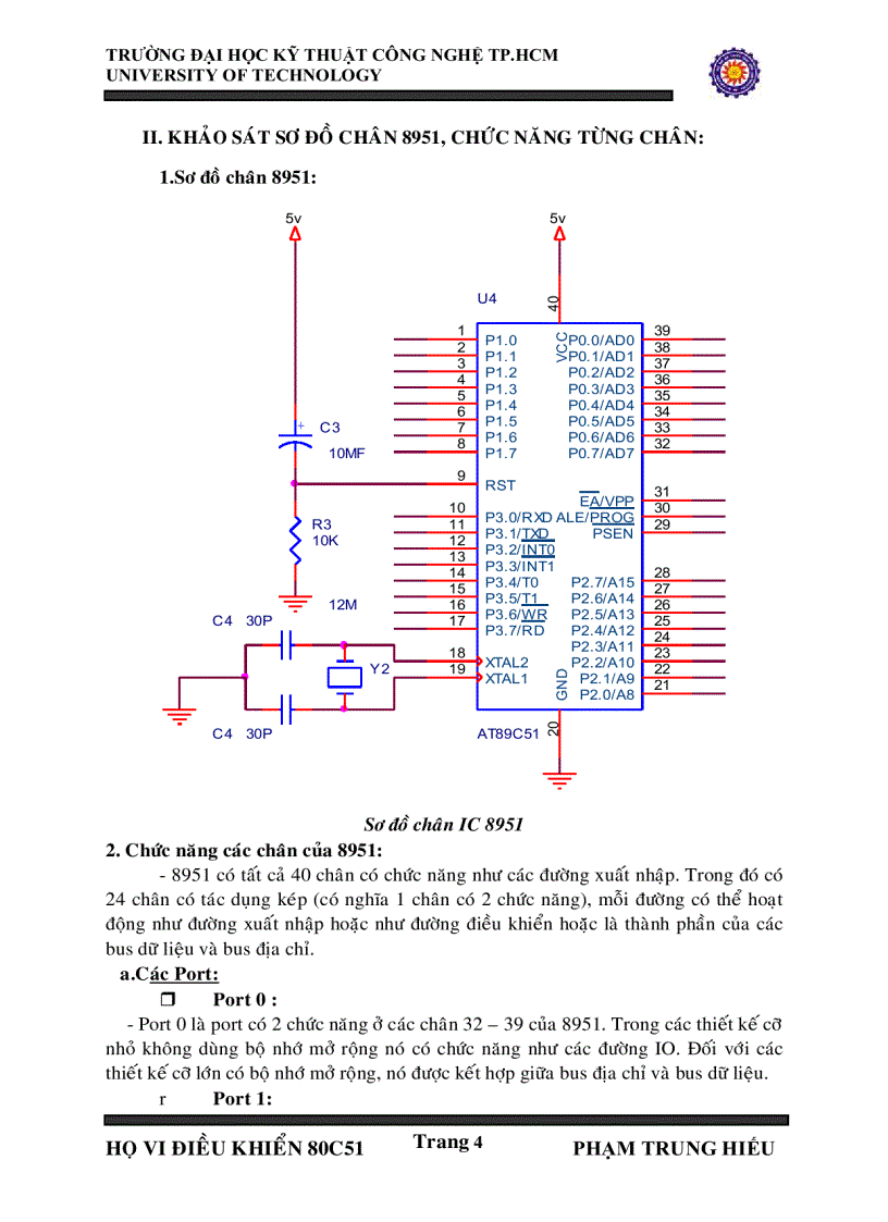 HỌ vi điều khiển 8051 cách lập trình và BT minh họa