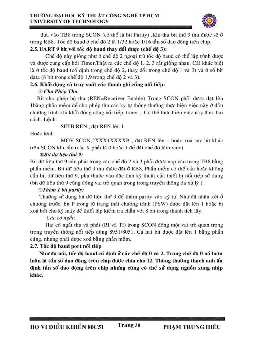 image for page HỌ vi điều khiển 8051 cách lập trình và BT minh họa