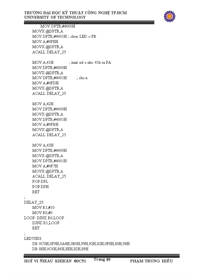image for page HỌ vi điều khiển 8051 cách lập trình và BT minh họa 1