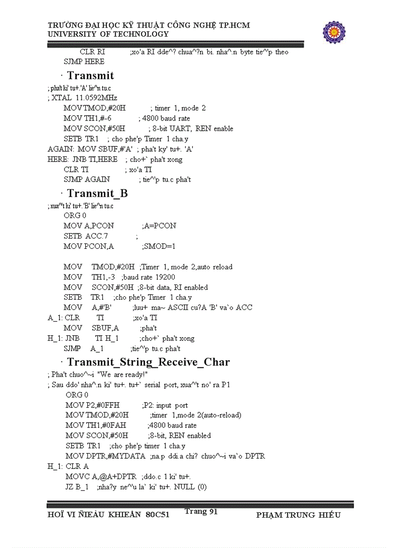 image for page HỌ vi điều khiển 8051 cách lập trình và BT minh họa 1