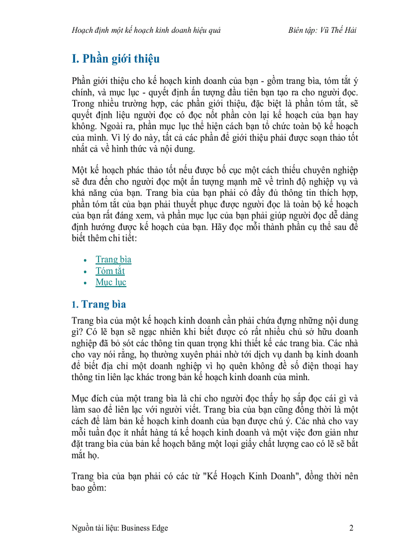 image for page Hoạch định một kế hoạch kinh doanh hiệu quả