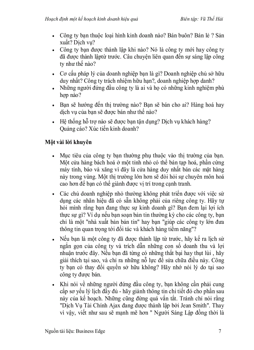 image for page Hoạch định một kế hoạch kinh doanh hiệu quả