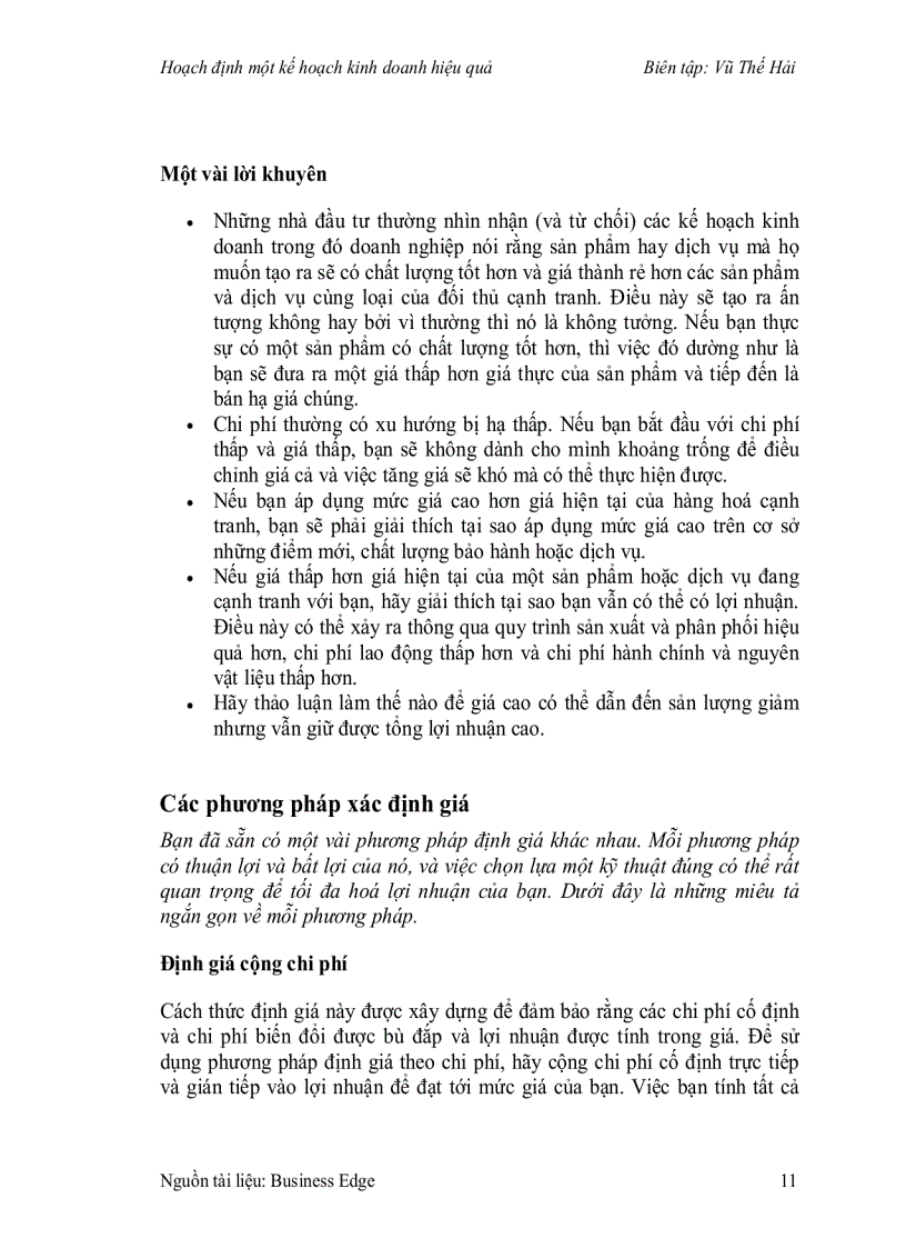 image for page Hoạch định một kế hoạch kinh doanh hiệu quả