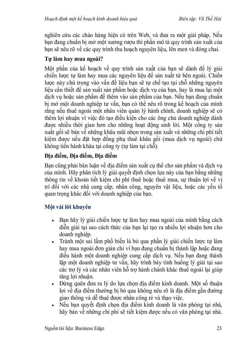 image for page Hoạch định một kế hoạch kinh doanh hiệu quả