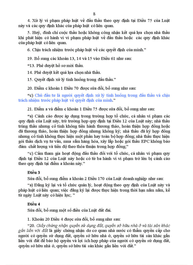 image for page Luật sửa đổi bổ sung một số điều của các luật liên quan đến đầu tư xây dựng