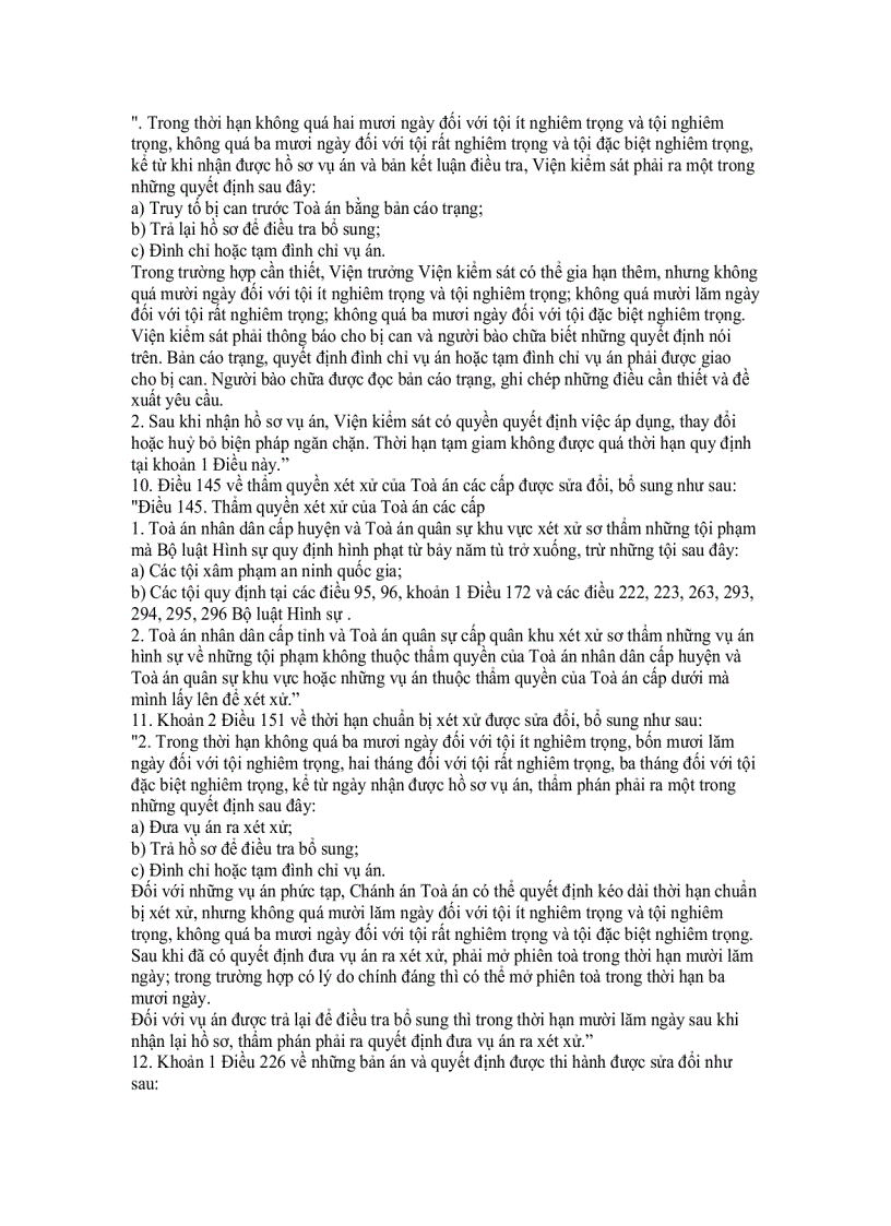 image for page Luật sửa đổi bổ sung một số điều của bộ luật tố tụng hình sự số 20 2000 qh10 ngày 09 tháng 6 năm 2000