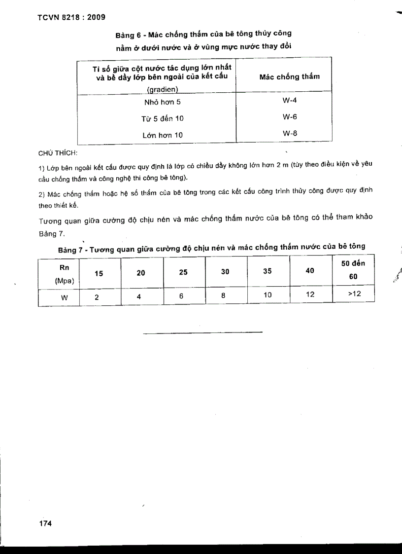 TCVN 8218 2009 Bê tông thuỷ công yêu cầu kỹ thuật