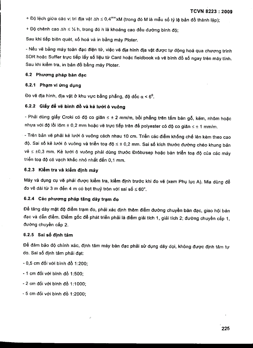 image for page TCVN 8223 2009 Công trình thuỷ lợi các quy định chủ yếu về đo đạc địa hình xác định tim kênh và các công trình trên kênh