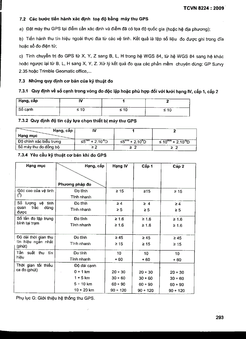 image for page TCVN 8224 2009 Công trình thuỷ lợi các quy định chủ yếu về lưới khống chế mặt bằng địa hình
