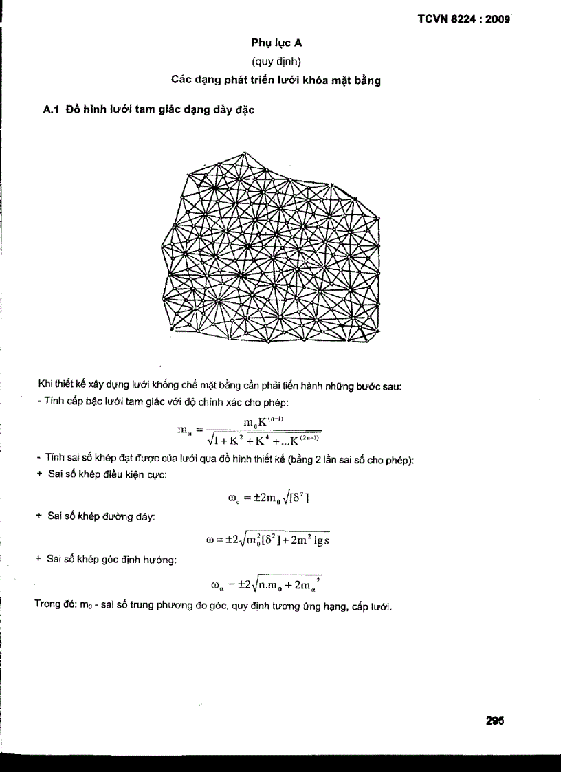image for page TCVN 8224 2009 Công trình thuỷ lợi các quy định chủ yếu về lưới khống chế mặt bằng địa hình