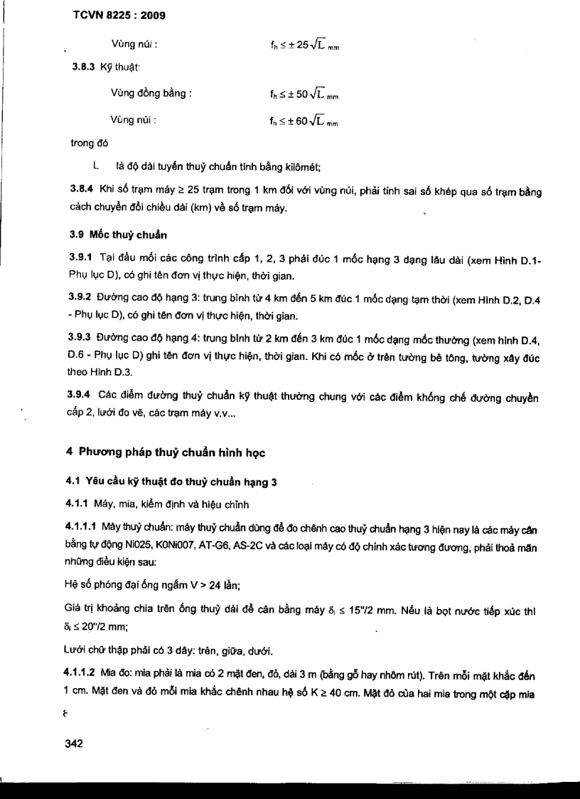image for page TCVN 8225 2009 Công trình thuỷ lợi các quy định chủ yếu về lưới khống chế cao độ địa hình