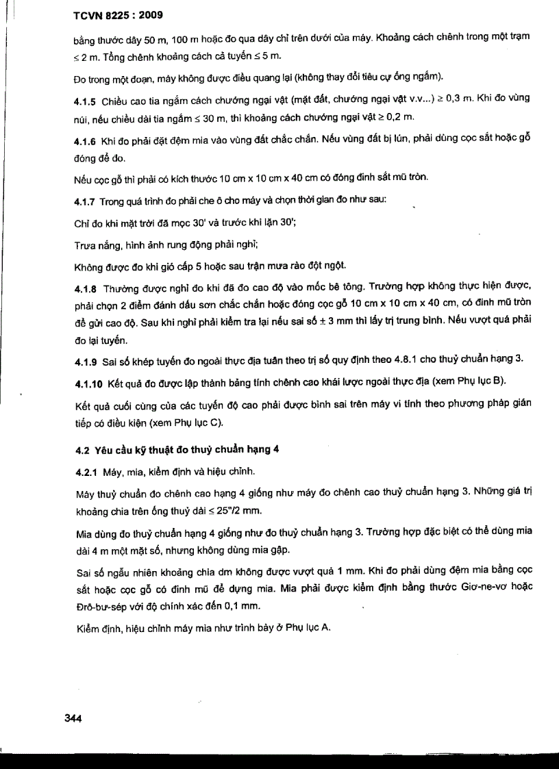 image for page TCVN 8225 2009 Công trình thuỷ lợi các quy định chủ yếu về lưới khống chế cao độ địa hình