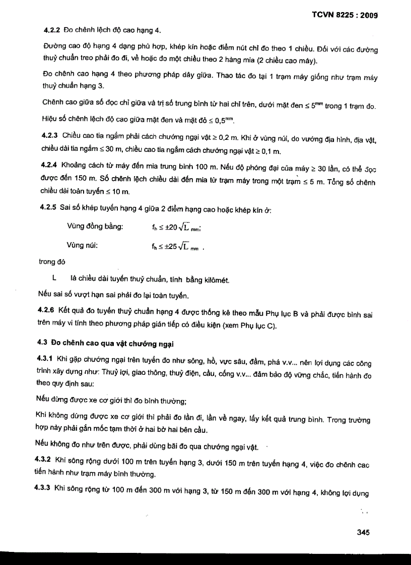 image for page TCVN 8225 2009 Công trình thuỷ lợi các quy định chủ yếu về lưới khống chế cao độ địa hình
