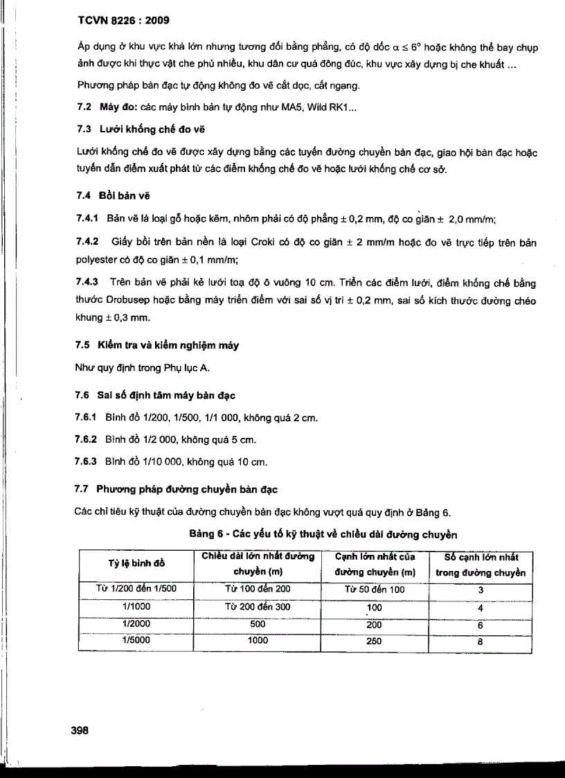 image for page TCVN 8226 2009 Công trình thuỷ lợi các quy định chủ yếu về khảo sát mặt cắt và bình đồ địa hình các tỷ lệ từ 1 200 đến 1 5000