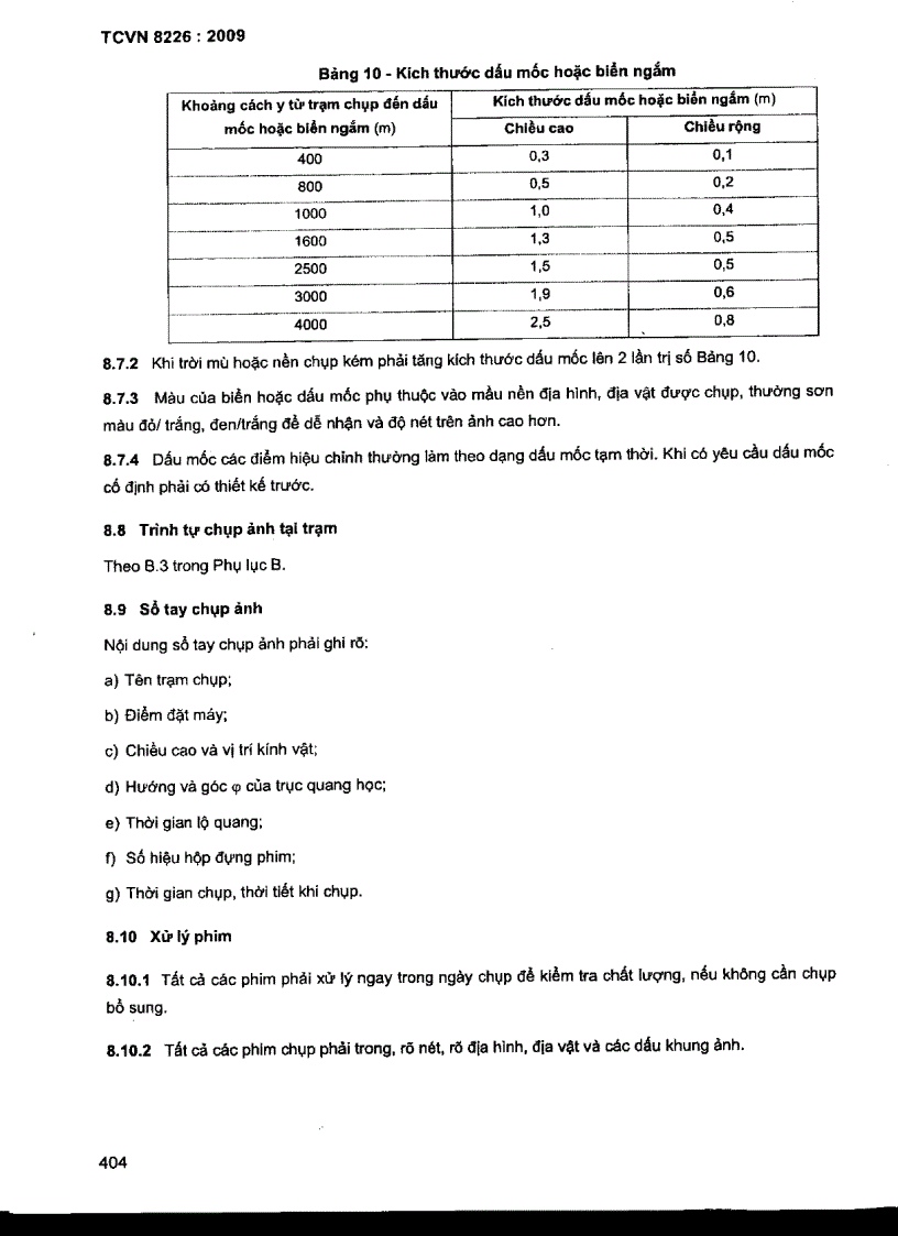 image for page TCVN 8226 2009 Công trình thuỷ lợi các quy định chủ yếu về khảo sát mặt cắt và bình đồ địa hình các tỷ lệ từ 1 200 đến 1 5000