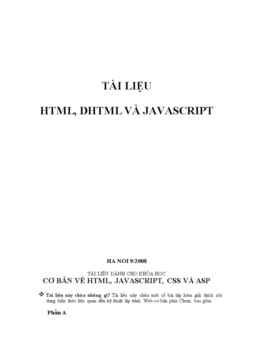 image for page Giáo trình html và java