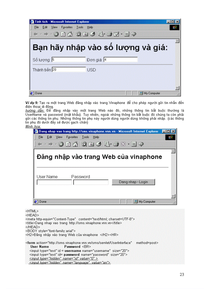 image for page Giáo trình html và java
