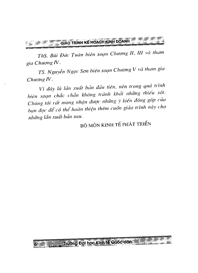 image for page Giáo trình kế hoạc kinh doanh