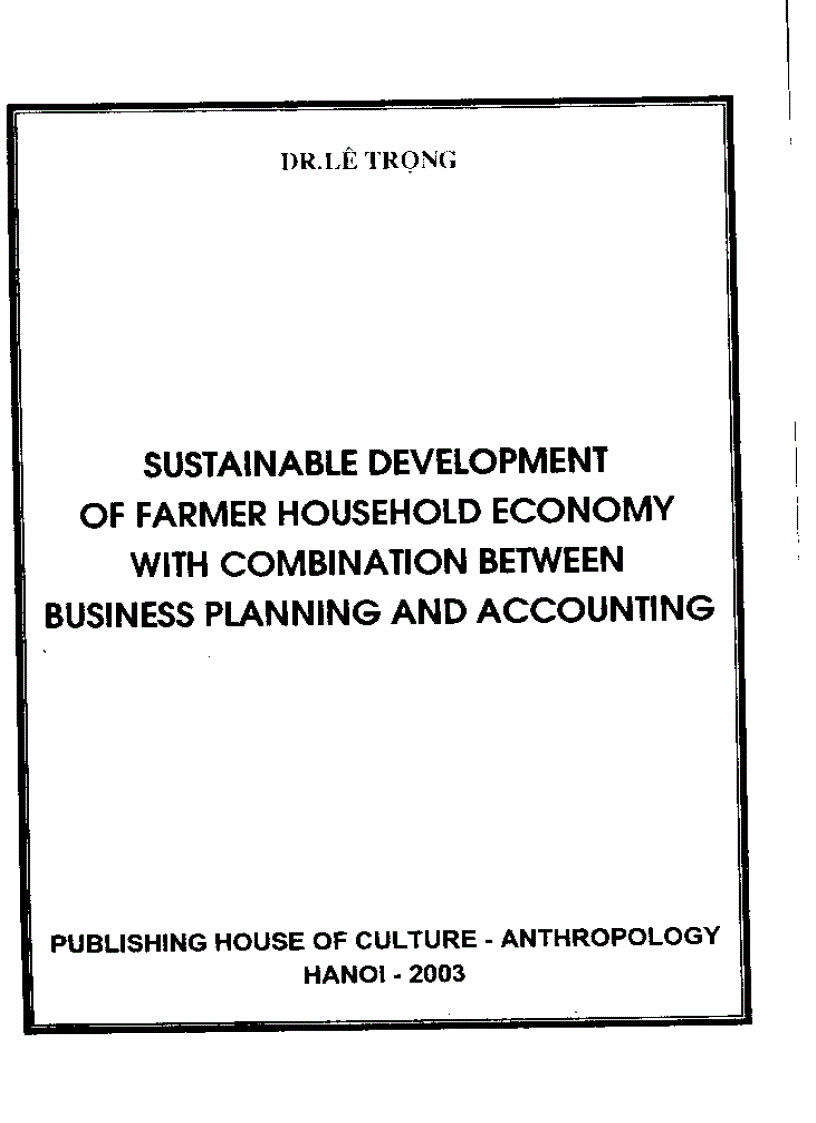 image for page Phát triển bền vững kinh tế hộ nông dân gắn liền kế hoạch với hạch toán kinh doanh
