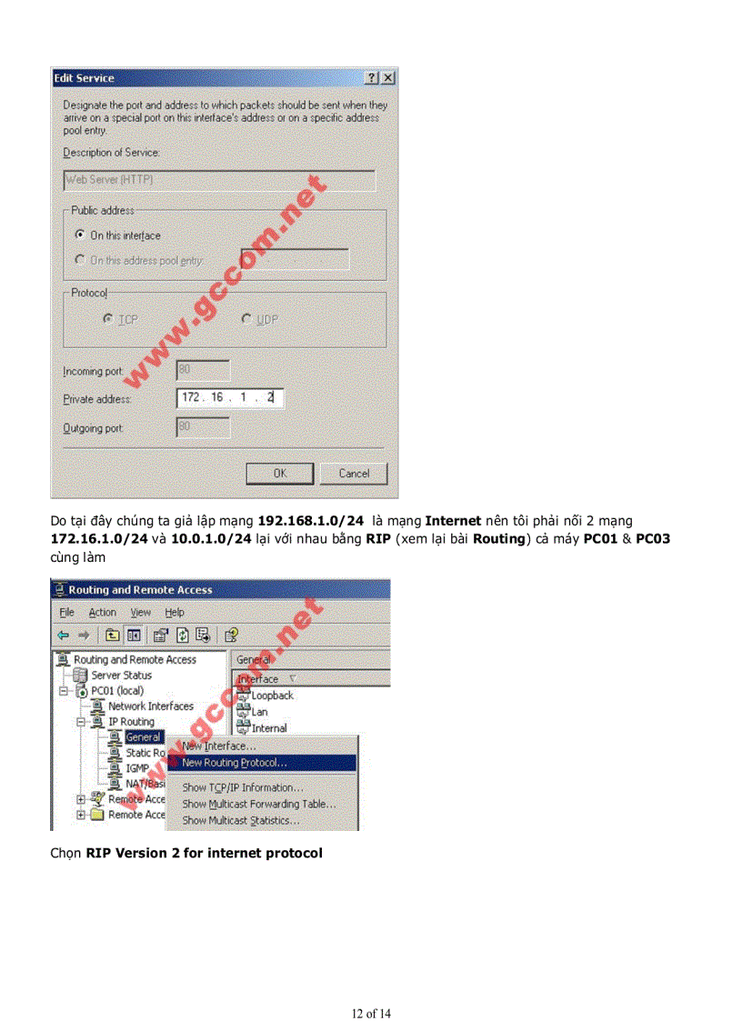 image for page Network Address Translation NAT các bước để biến máy để bàn PC thành máy chủ server máy chủ web để mọi người truy cập từ internet