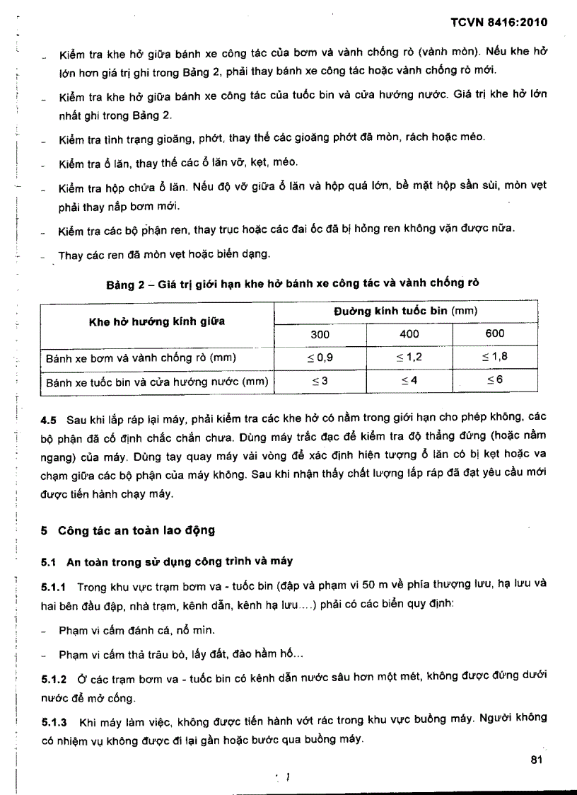 image for page TCVN 8416 2010 Công trình thuỷ lợi Quy trình quản lý vận hành duy tu bảo dưỡng trạm bơm và tuốc binh