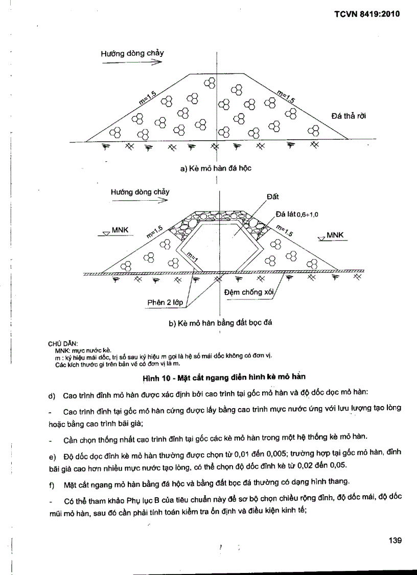image for page TCVN 8419 2010 Công trình thuỷ lợi Thiết kế công trình bảo vệ bờ sông để chống lũ