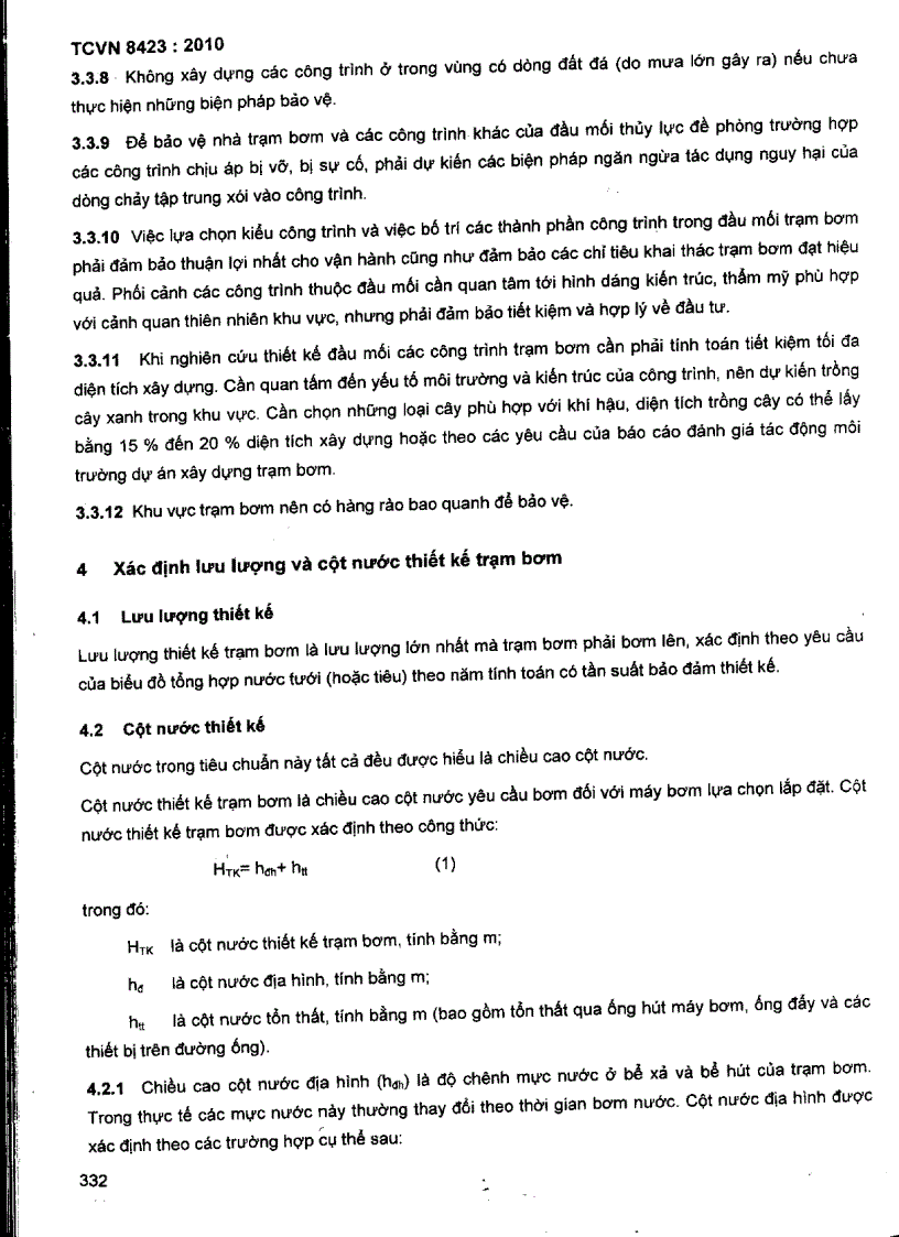 image for page TCVN 8423 2010 Công trình thuỷ lợi Trạm bơm tưới tiêu nước yêu cầu thiết kế công trình thủy công