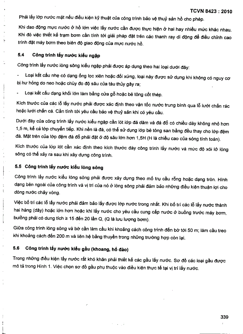 image for page TCVN 8423 2010 Công trình thuỷ lợi Trạm bơm tưới tiêu nước yêu cầu thiết kế công trình thủy công