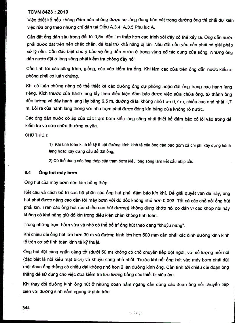 image for page TCVN 8423 2010 Công trình thuỷ lợi Trạm bơm tưới tiêu nước yêu cầu thiết kế công trình thủy công