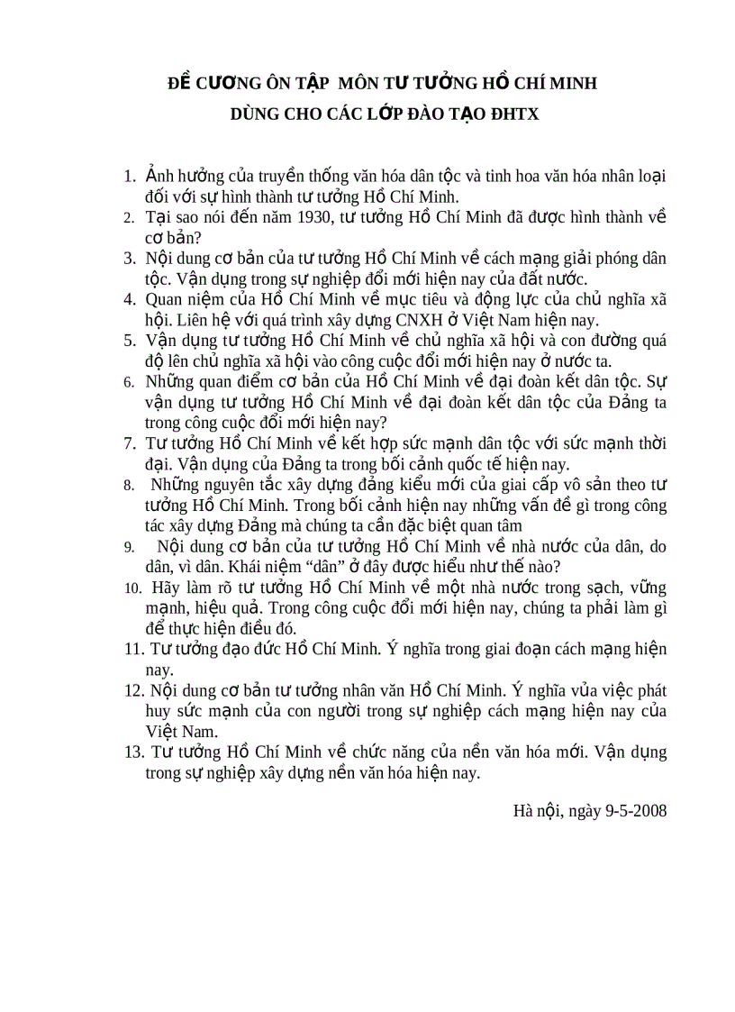 image for page Câu hỏi ôn tập môn tư tưởng hồ chí minh