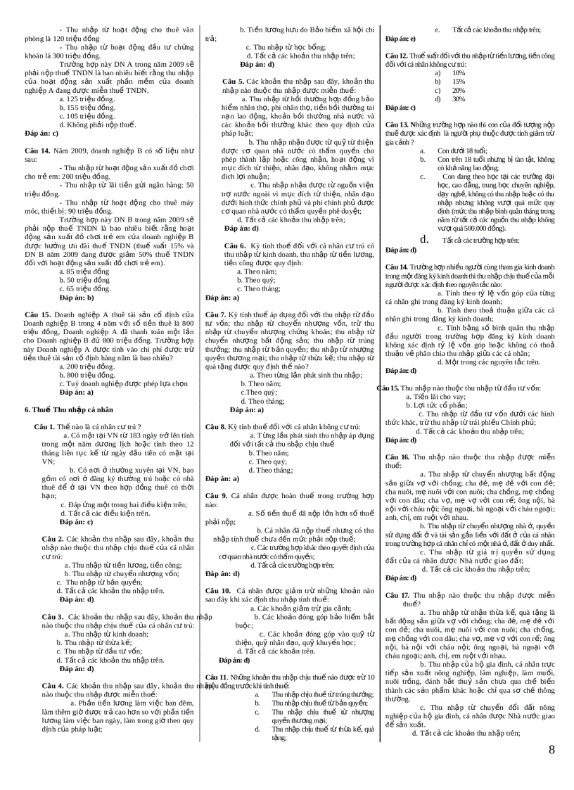 image for page Bộ đề thi và đáp án thi trắc nghiệm trực tuyến cho công chức đã hoàn thành chương trình đào tạo công chức mới ngành thuế
