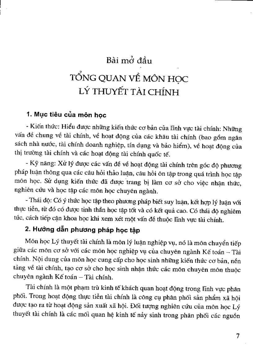 image for page Giáo trình lý thuyết tài chính Sách scan NXBHN