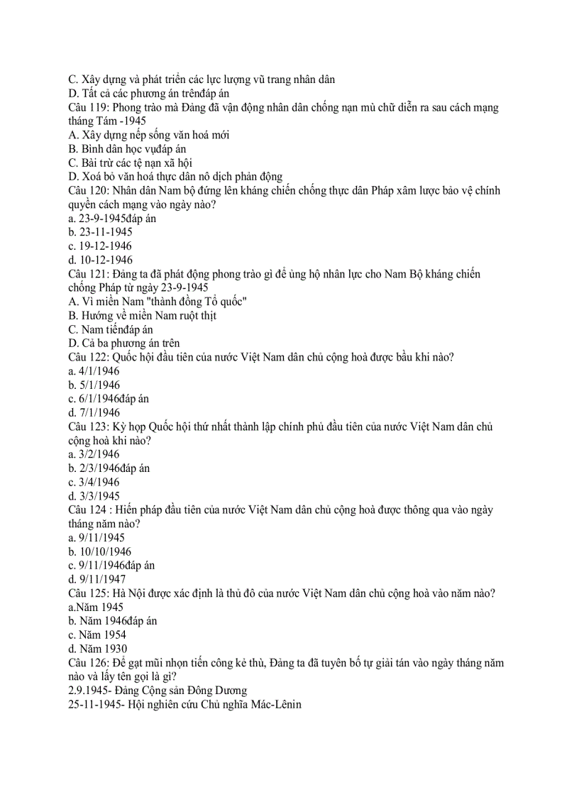 image for page 300 câu trắc nghiệm lịch sử đảng