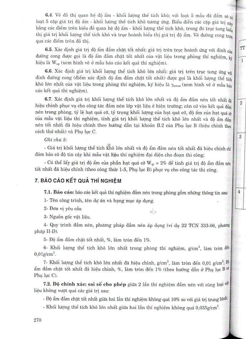 image for page Tiêu chuẩn ngành 22 TCN 333 2006 Quy trình đầm nén đất đá dăm trong phòng thí nghiệm Tiêu chuẩn ngành Giao thông