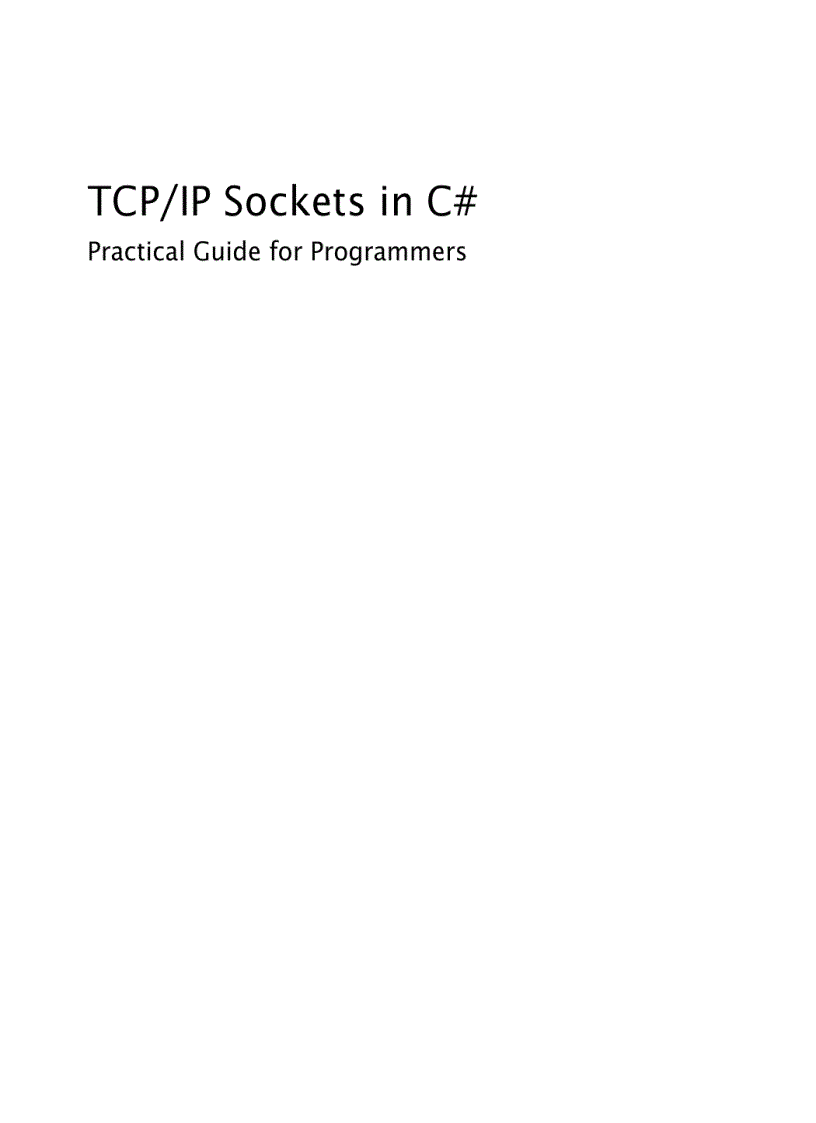 image for page TCP IP Socket In C Morgan Kaupmann