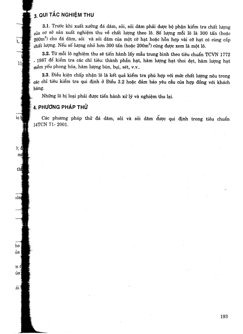 image for page Tiêu chuẩn ngành 14TCN 70 2002 Đá dăm sỏi và sỏi dăm dùng cho bê tông thuỷ công yêu cầu kỹ thuật