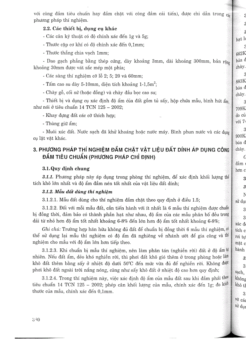 image for page Tiêu chuẩn ngành 14 TCN 135 2005 Đất xây dựng công trình thuỷ lợi phương pháp xác định khối lượng thể tích khô lớn nhất và độ nén tốt nhất của vật liệu đất dính trong phòng thí nghiệm